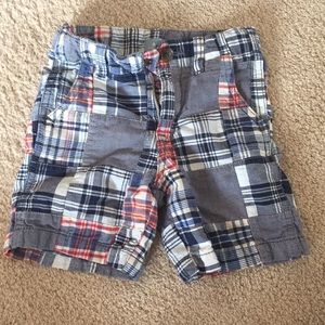 4T boys madras shorts